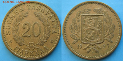 Финляндия 20 марок 1937 до 11-02-26 в 22:00 - Финляндия 20 марок 1937    3195