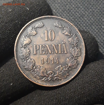 Николай II РУССКАЯ ФИНЛЯНДИЯ 10 ПЕННИ 1914 года До 12.02 - 20250717_215606