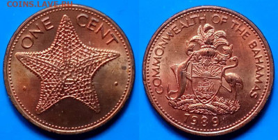 Багамы - 1 цент 1989 года до 12.02 - Багамы 1 цент, 1989  30