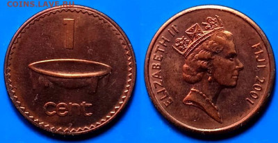 Фиджи - 1 цент 2001 года до 12.02 - Фиджи 1 цент, 2001  25