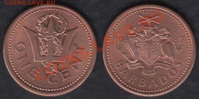 Барбадос 1 цент 1987 до 01.03.2012 22-00 - Барбадос 1 цент 1987
