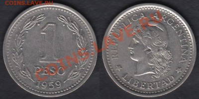 Аргентина 1 песо 1959 до 01.03.2012 22-00 - Аргентина 1 песо 1959
