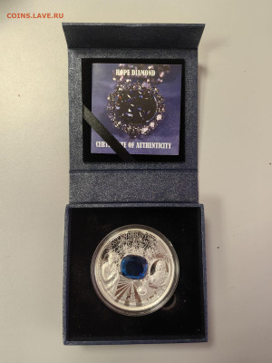 10дол 2016 О-ва Кука, Бриллиант Надежда 2oz, Ag999, до 17.02 - Ю Бриллиант Надежда-1