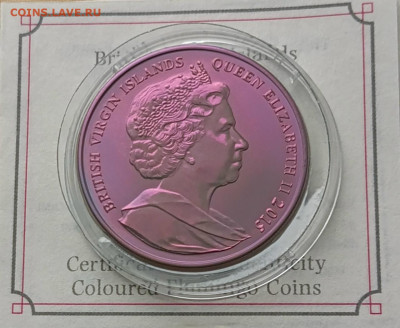 Виргинские острова 5 долларов 2015. Фламинго. Титан - 82