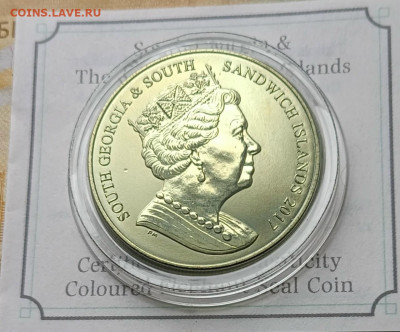 Южные Сандвичевы острова 2 Фунта 2017 г. Морской слон Титан - 3