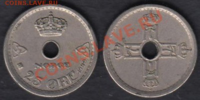 Норвегия 25 эре 1949 до 01.03.2012 22-00 - Норвегия 25 эре 1949