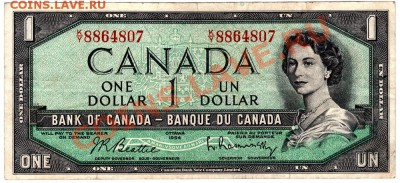 H35 Канада 1$ 1954 Beattie-Rasminsky до 06.03 в 22°° - H35 1$ 1954 Canada_1