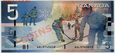 H36 Канада банкнота 5$ 2009 Хоккей до 06.03 в 22°° - H36 5$ Canada_2
