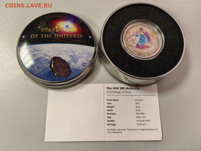 5долл 2010 О-ва Кука, Метеорит НАН.280, Ag925, до 17.02 - Ю Метеорит нан280-1