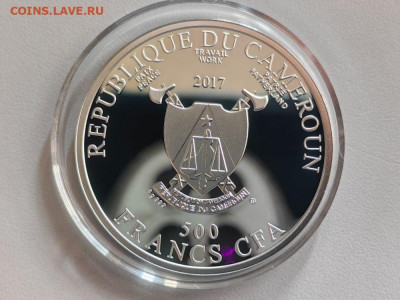 500фр 2017 Камерун Ван Гог - Автопортрет, Ag999, до 18.02 - Ю Камерун Ухо-3