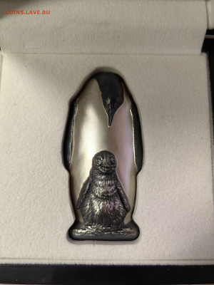 20дол 2018 О-ва Кука, Императорский пингвин, Ag999, до 18.02 - Ю Пингвин-2