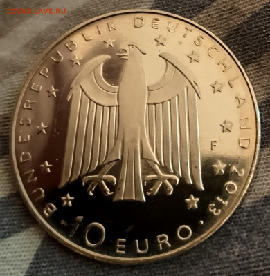 ФРГ 2 монеты по 10 евро UNC 2013 200 лет Бюхеру и 125 Герцу - 10e2013