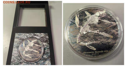 Монголия 2000туг 2020 Динозавр Плезиозавр, 3oz, Ag999, до 19 - Ю Динозавры Плезиозавр-0