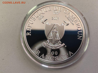 500фр 2017 Камерун Вермеер Девушка с жемчуж. серьгой, Ag925 - Ю Камерун Жемчуг-2