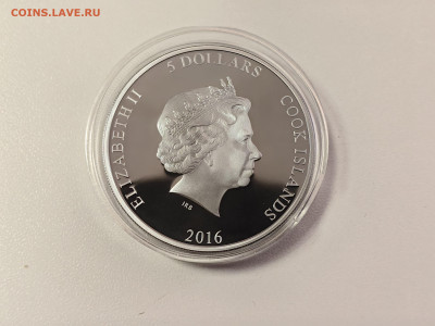 О-ва Кука 5долл 2016 Маска Гая Фокса I,  Ag999, до 19.02 - Ю Маска Гая 2016-3