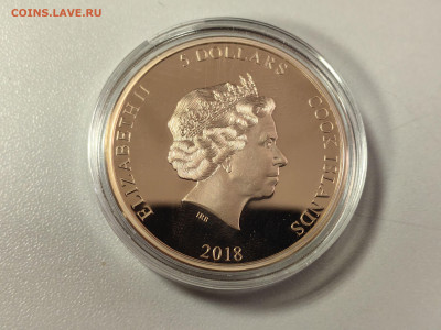 О-ва Кука 5дол 2018 Маска Сальвадора Дали, Ag999, до 19.02 - Ю Маска Дали-3