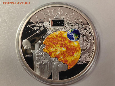 10дол 2013 О-ва Кука, Нано Космос, Ag925, до 19.02 - Ю Нано Космос-2