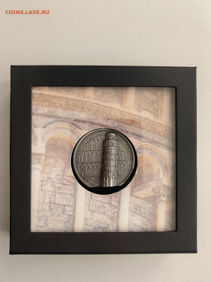 О-ва Кука 10долл 2022 Пизанская башня, 2OZ, Ag999, до 19.02 - Ю Пизанская башня-1