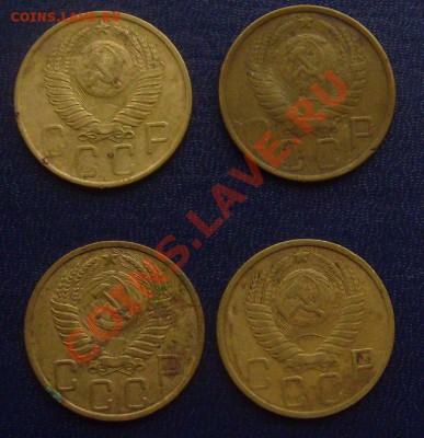 5 копеек 1948,49гг 4 разновида  до 2.03.2012г 22-00мск - 48,49л