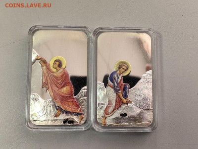 2дол 2012 Фиджи. Православные святыни. Моисей, Ag999 (2шт) - фиджи-2 2012 Моисей-2