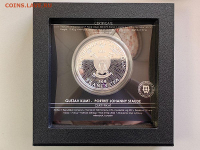 500фр 2024 Камерун Климт - Иоганна Штауде, Ag999, до 22.02 - Ц Климт Штрауде-4