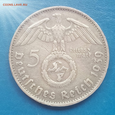 Германия, 5 рейхсмарок 1939, Пауль вон Генденбург, до 26.02. - IMG_20260220_135335~2