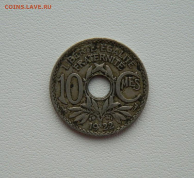 Франция 10 сантимов 1922 г. С рубля! до 26.02.26 - DSCN1340.JPG