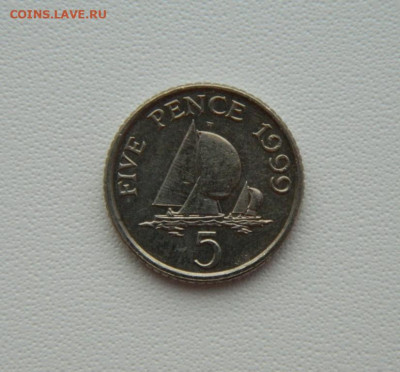 Остров Гернси 5 пенсов 1999 г. (Парусник) С рубля! до 26.02. - DSCN1333.JPG