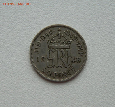 Великобритания 6 пенсов 1948 г. С рубля! до 26.02.26 - DSCN1361.JPG