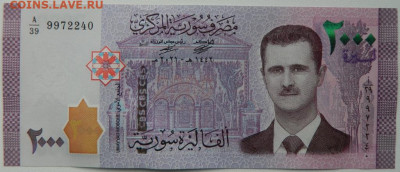 Сирия 2000 фунтов 2021 г. (Б. Асад) С рубля! до 28.02.26 - DSCN0829.JPG