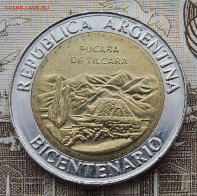 Аргентина 1 песо 2010 юбил. до 1.03.2026 - развалины крепости Пукара .JPG
