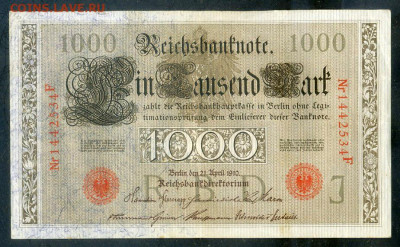 Германия 1000 марок 1910 красные печати до 26.02. - Германия_1000марок-1910_красные-печати-J_лицо
