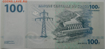 Конго 100 франков 2022 г. С рубля! до 01.03.26 - DSCN9522.JPG