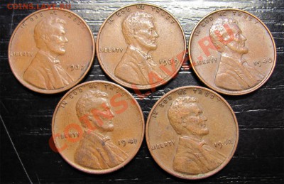 H43 США 1¢ подборка 5 шт. 37-39-40-41-42 до 07.03 в 22°° - H43 1c USA 37 39 40 41 42_1