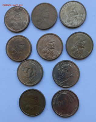 Монета 1 доллар США - !0 монет