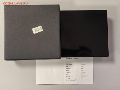 20дол 2018 О-ва Кука, Императорский пингвин, Ag999, до 04 - Ю Пингвин-4
