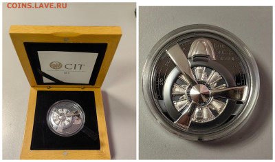 10дол 2020 О-ва Кука, Пропеллер самолета, Ag999, 2oz, до 04 - Ю Пропеллер-0