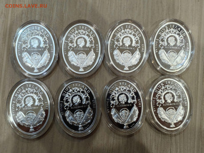 1дол 2015 Ниуэ Императорские Яйца Фаберже (8шт) Ag999, до 04 - ЯЯ Фаберже 2015 - 3
