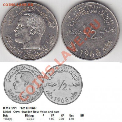 2 динара 1968 нечастая до 07.03.12 22:00 - 1