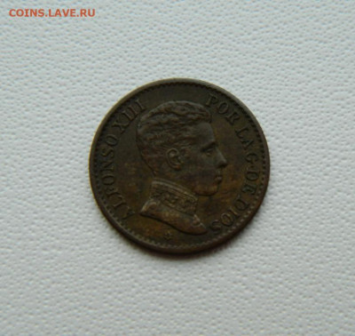 Испания 1 сентимо 1906 г. С рубля! до 04.03.26 - DSCN1675.JPG