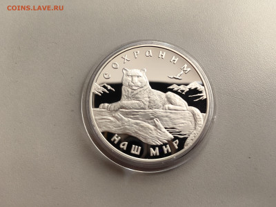 3рубля 2000  Сохраним наш мир. Снежный барс, Ag900, до 05.03 - 3р Снежный барс-1