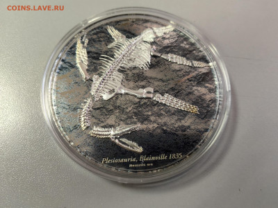 Монголия 2000туг 2020 Динозавр Плезиозавр, 3oz, Ag999, до 05 - Ю Динозавры Плезиозавр-2