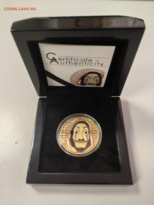 О-ва Кука 5дол 2018 Маска Сальвадора Дали, Ag999, до 05.03 - Ю Маска Дали-1