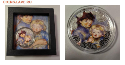 1000фр 2019 Камерун Ренуар Искусство материнства, Ag999 - Ю Материнство Ренуар-0