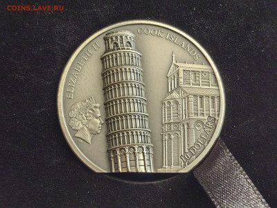 О-ва Кука 10долл 2022 Пизанская башня, 2OZ, Ag999, до 05.03 - Ю Пизанская башня-3