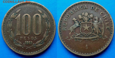 Чили - 100 песо 1993 года до 5.03 - Чили 100 песо, 1993