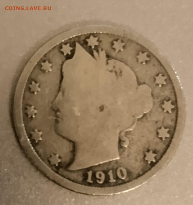 5 центов США 1910 - lib