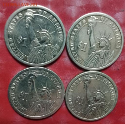 28.02.26 - $1 Президенты США 4 монеты 04.02.25 А