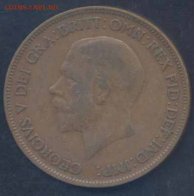 Британия 1 пенни 1929 г. 3.03.2026 г. 22 -00 МСК. - Британия1