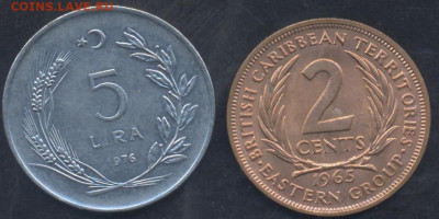 Брит. Карибские территории 2 цента 1965 г.(Шт. блеск.)   3. - Карибы1